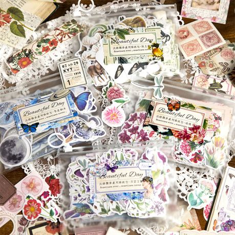 La Laila Retro Scrapbook Journaling Supplies Bundle Paper Stickers