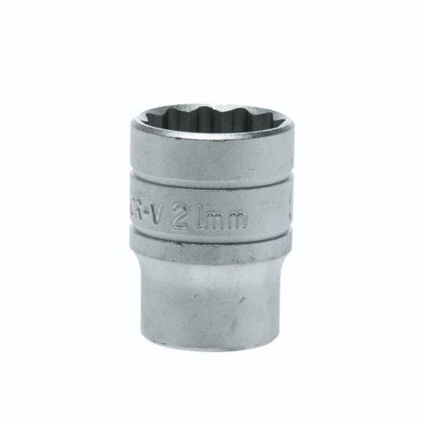 TengTools - 1/2" Drive 12 Point Socket 21mm - M120521-C