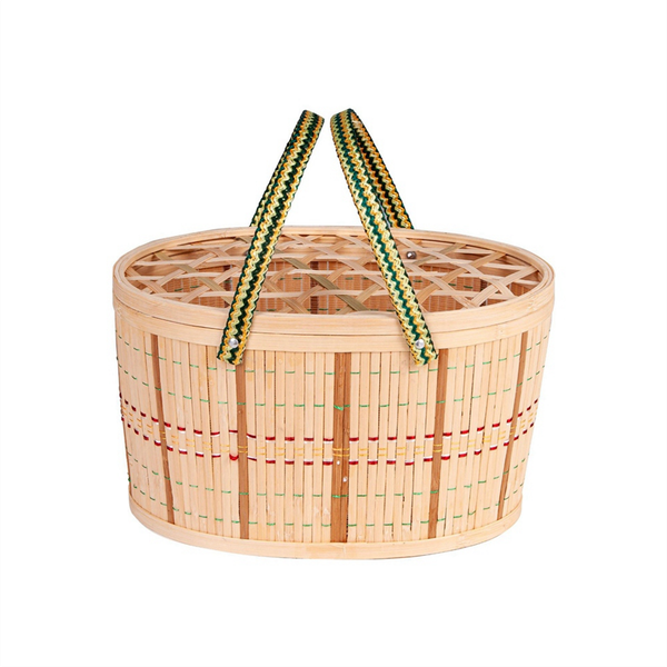 Non-Foldable Storage Basket Eggs And Other Bamboo Woven Basket