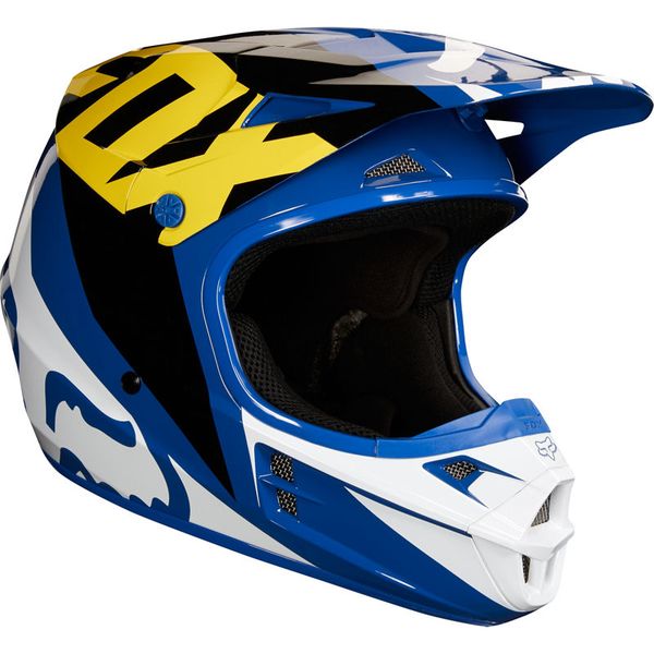 Fox V1 Race Blue Helmet image