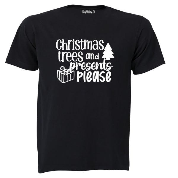 Christmas Trees and Presents - Adults - T-Shirt