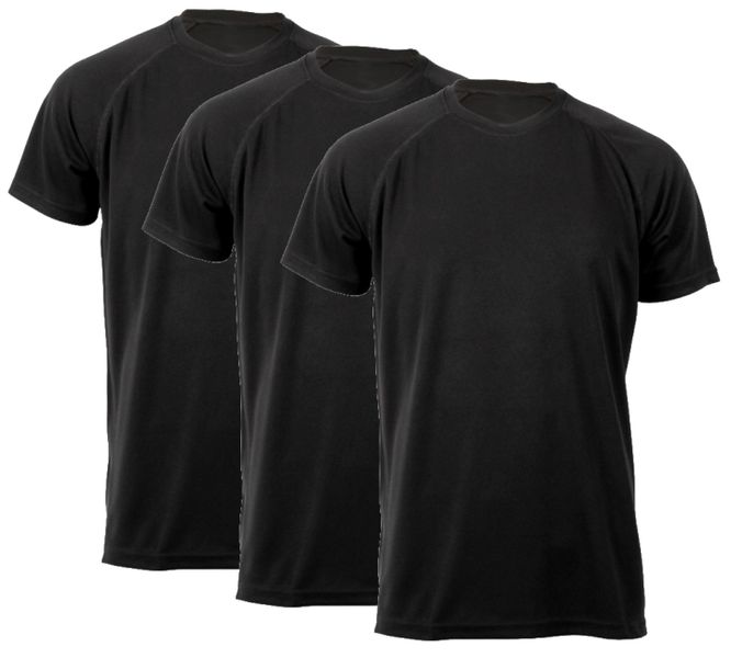 Moisture Wicking T-Shirt - Black (3 Pack image