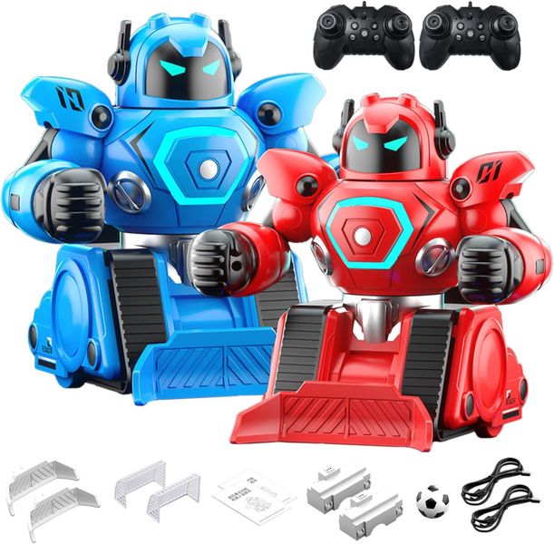 MorFansi Set of 2 Ejectable RC Boxing and Fighting Robot Pieces for Kids