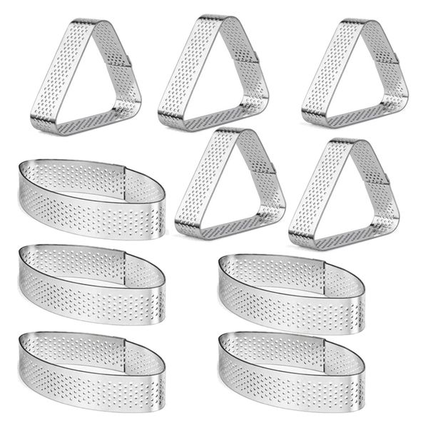 Boat Shape &amp; Triple-Cornered Stainless Steel Tart Ring Mould Tools
