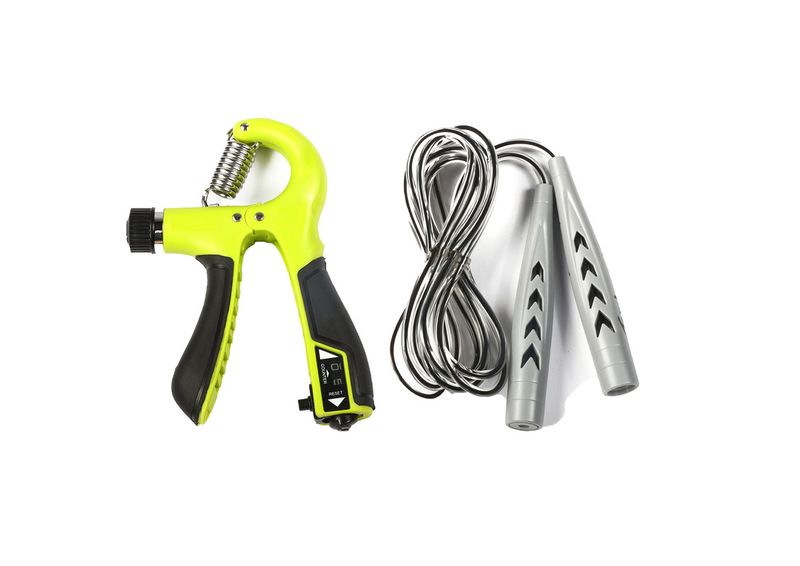 Everlast Fitness Set (Skipping Rope &amp; Adjustable Hand Grip with Counter)