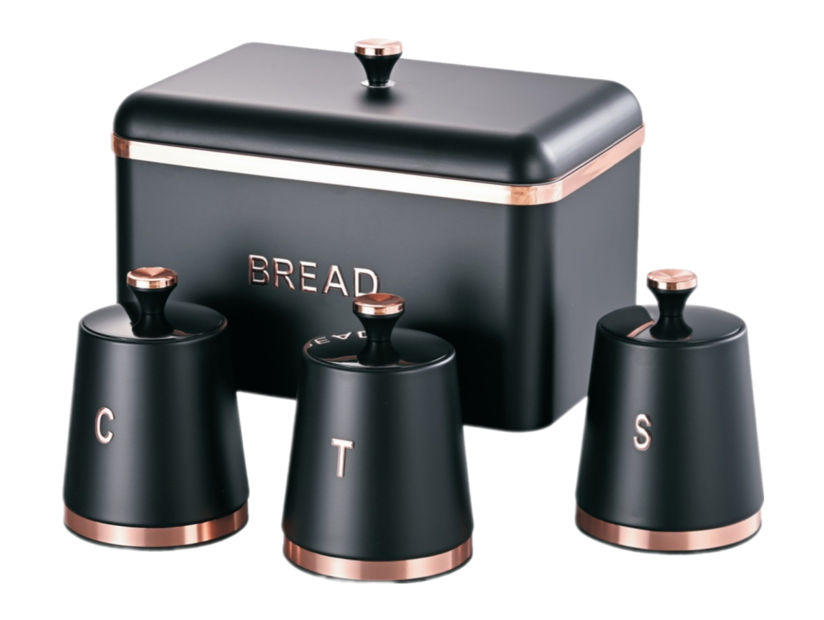 Royal Homeware Monza Collection 4pc Breadbin Set | Shop Today. Get