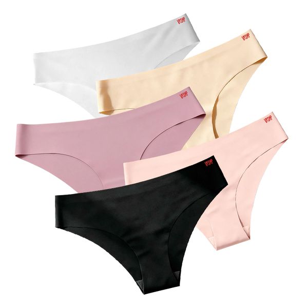 VSP Women's Low Rise Ice Silk Briefs 5 Pack - Lightweight &amp; Cool