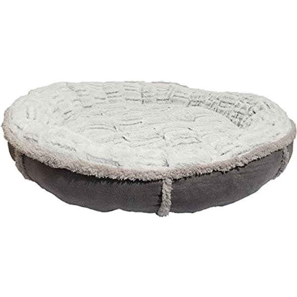 Rosewood Deep Plush Grey Donut Bed Medium