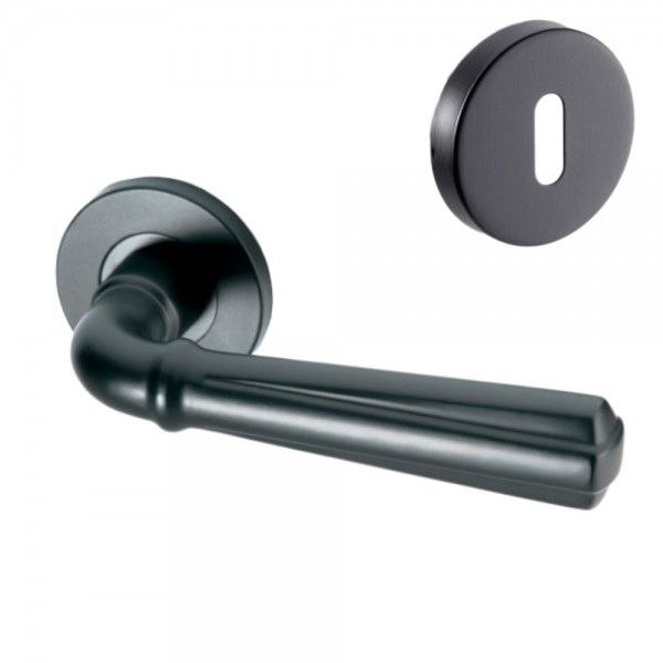 QS Karis Solid Lever Handle &amp; KH Escut Black