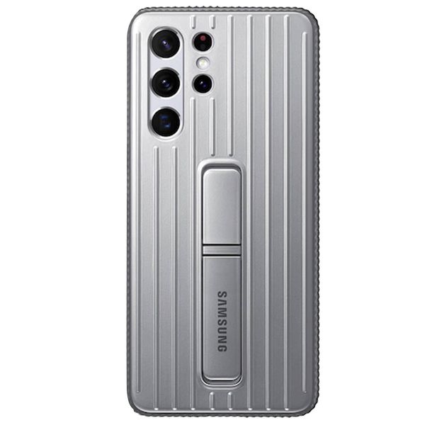 Samsung Galaxy S21 Ultra / S21 Ultra 5G Protective Standing Cover - Silver