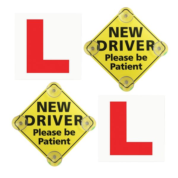 Learner Driver Sticker Set for Car - Magnetic Sign &amp; Suction Car Stickers