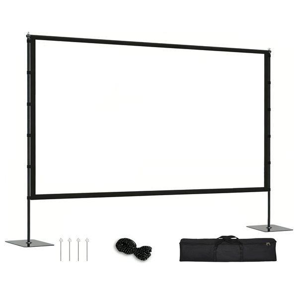 100/120 Inch Portable Projector Screen With Stand &amp; Bag Stable Anti-glare