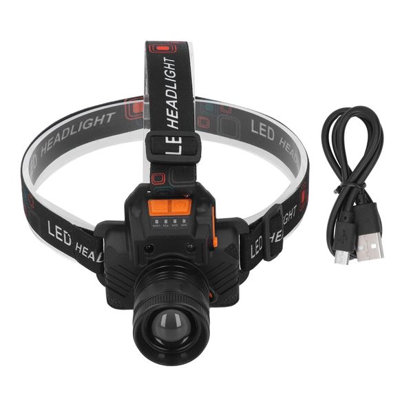 USB Headlamp 3 Modes for Fishing- 1500LM