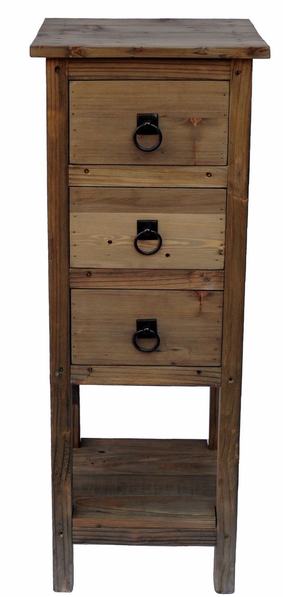 GC Ngonim3 Classic Tall Slim Accent Table with 1 Drawer & Shelf Stand ...