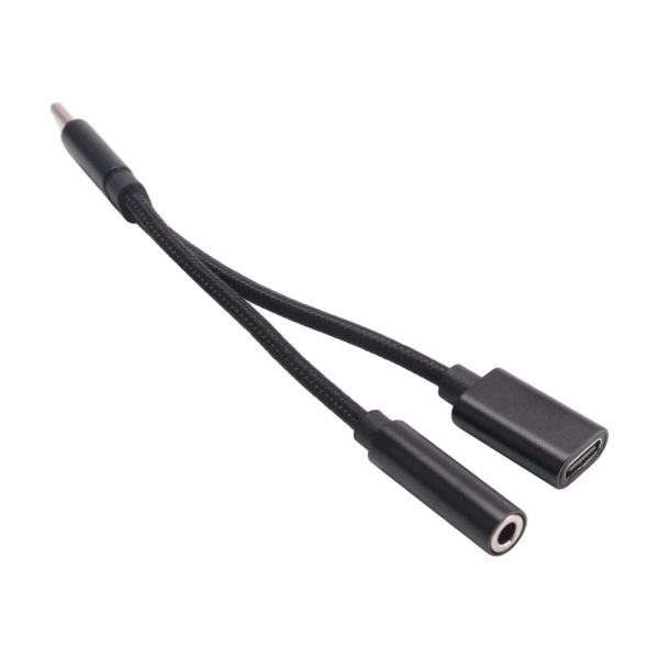 Type C to 3.5mm Charge Audio Adapter for Smartphone Splitter