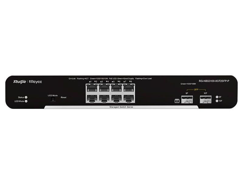 Reyee 8 Port Gigabit PoE 125W 2SFP Layer 2+ Smart Switch