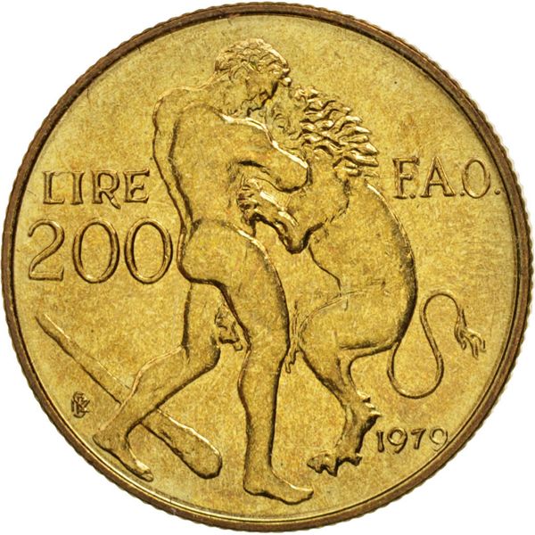 1979 Italy Rome 200 Lire Coin