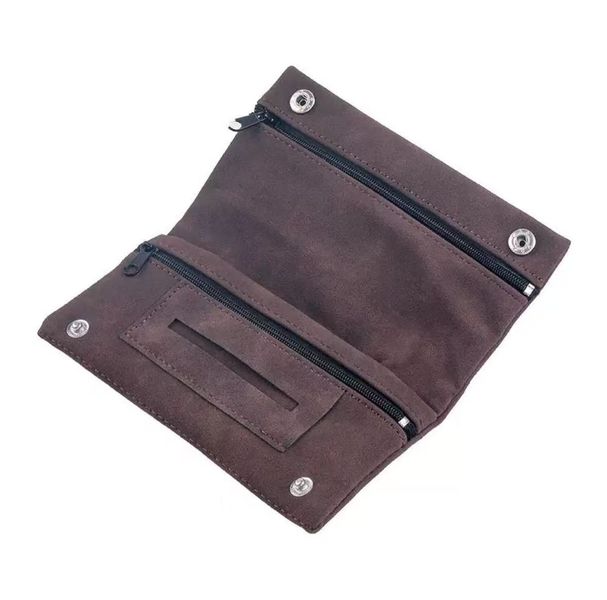 Sleek Suede Faux Leather Rolling Tobacco &amp; Cigarette Holder-Yellow Colour