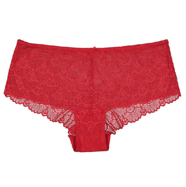 Kitro Elastane Women Valentines Red Boyleg Single Pantie