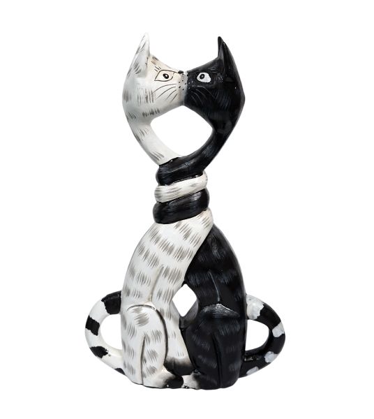 Cat Wooden Painted Ornament - Cat Lover Decor