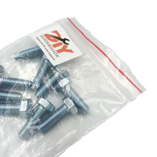 10Pcs M-8x25mm Hex Full Threaded Bolts.