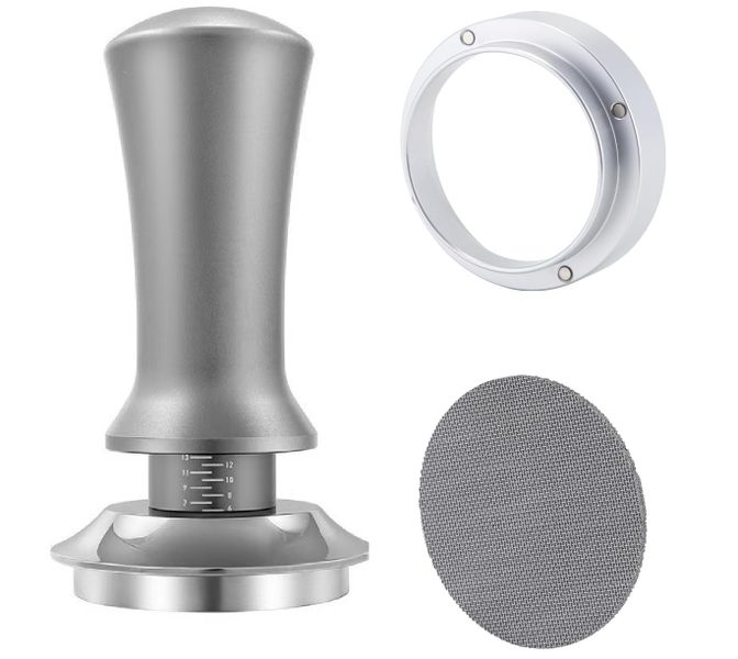 Espresso Kit: Calibrated Tamper, Magnetic Funnel &amp; 316SS Puck Screen,51mm