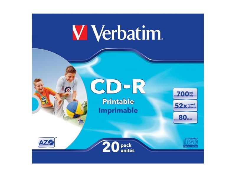 VERBATIM CD-R Printable (Pack of 20)