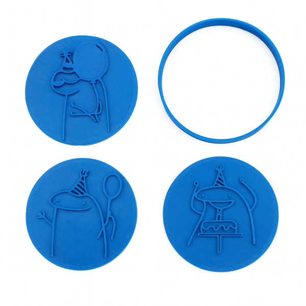 Flork Birthday Fondant Stamp Set - 4 Piece