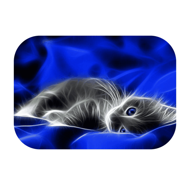 3D Blue Cat Printed Mouse Pad