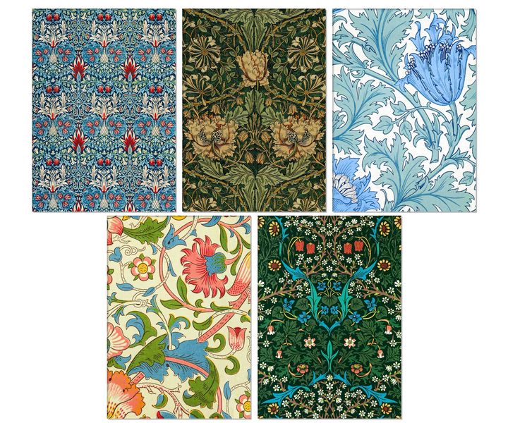 Greeting Cards: WILLIAM MORRIS Prints (5-Pack)