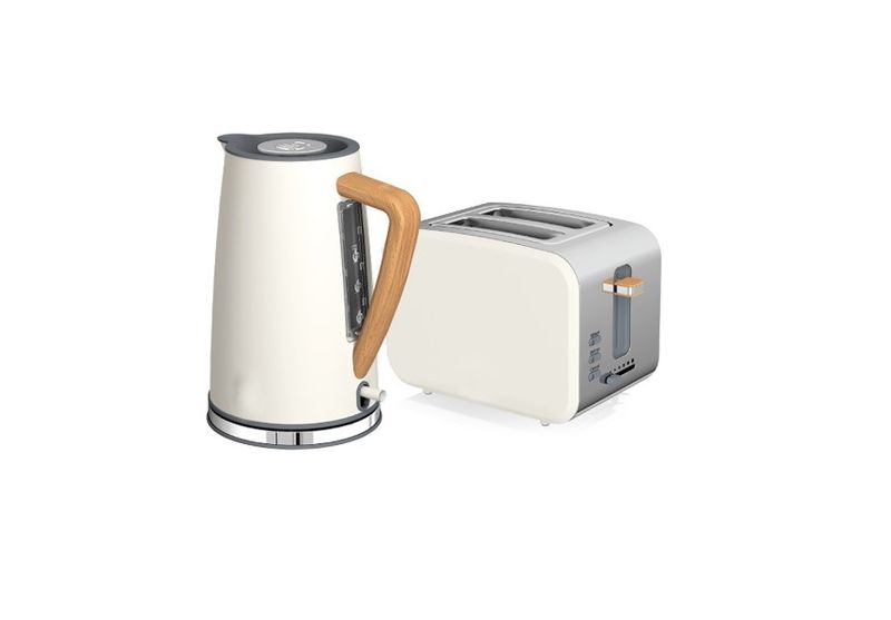 1.7L Cordless Kettle and 2-Slice Toaster Pack-White