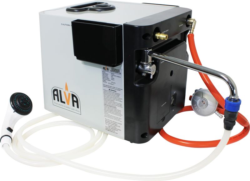 ALVA Mini Portable Gas Water Heater Set | Camping, 4X4ing, Fishing |