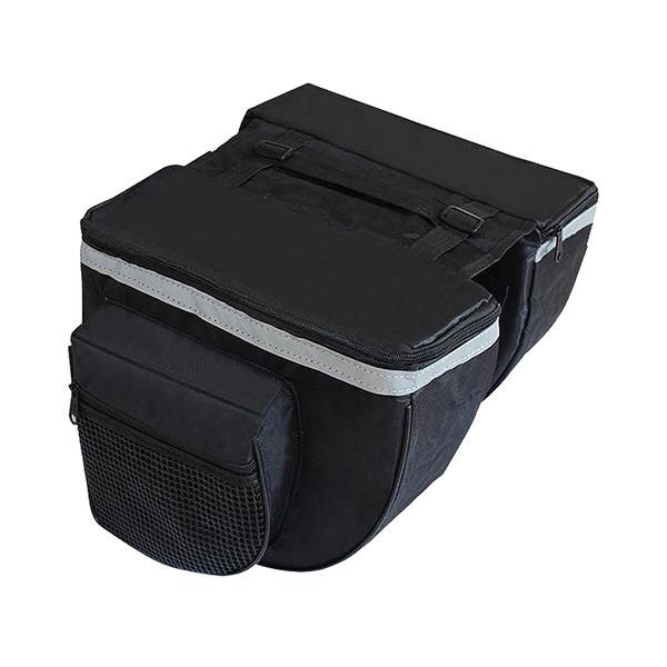 25L Reflective Waterproof Double Side Bicycle Saddle Bag Bike Rack Tail Bag
