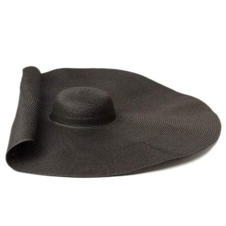 oversized black sun hat