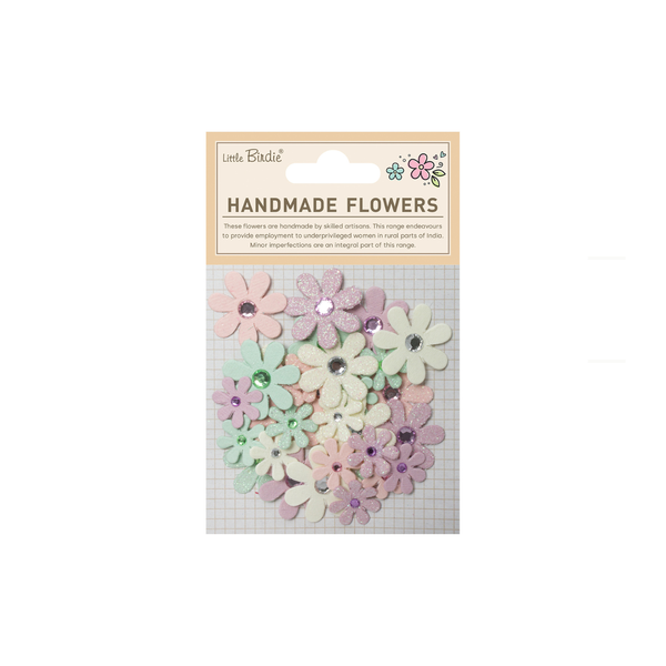 Handmade Flowers Sparkle Florettes - Fairy Garden 30pc