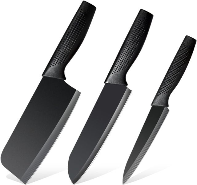 3 Piece Stainless Steel Kitchen Knife Set, Chef &amp; Meat Cleaver
