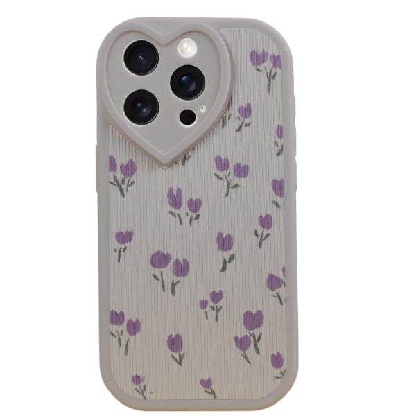 Tulips Print Soft Silicone iPhone Case - iPhone Compatible With - iPhone 15 Pro
