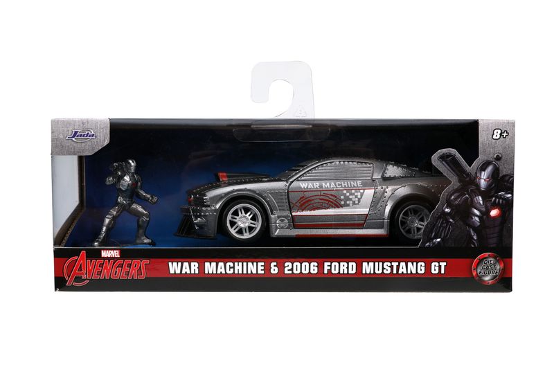 Jada Marvel War Machine 2006 Ford Mustang 1:32 with figure
