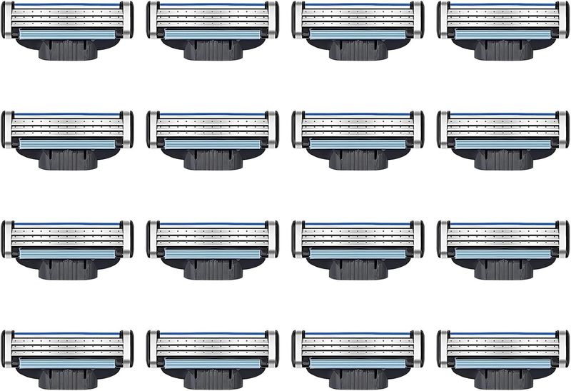 Men's Replacement Razor Blades for Mach 3 Handles - 16-Pack with One Handle