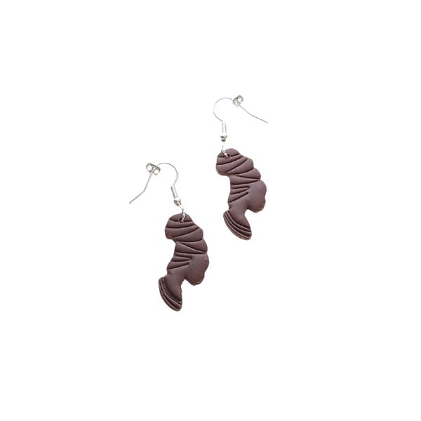 African Silhouette Dangles - Bold Beauty in Motion (Brown Small) Earrings
