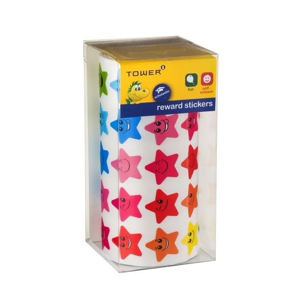 Tower Stars With Happy Faces 1000 Stickers Per R image