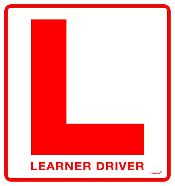 Tower Decal Self Adhesive Sign - Learner Driver