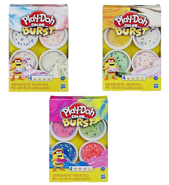 Play Doh Colour Burst 4 pack - Blind Box