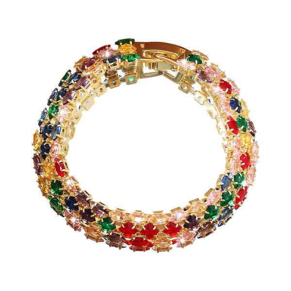 ZELTRYN High-End Micro-Pavé Colored Diamond Dopamine Bracelet