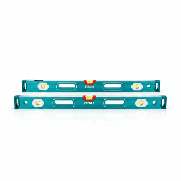 Total 100 cm Aluminium Magnetic Spirit Level for Accurate Leveling - 2 Pack
