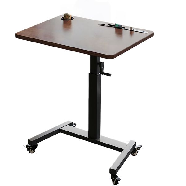 Mobile Standing Desk Mobile Side Table Manually Height Adjustable Desk