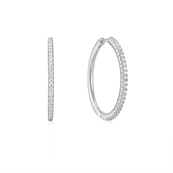 Ania Haie Glam Hoop Earrings - Silver