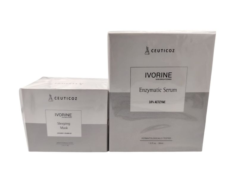 Ceuticoz Ivorine Enzymatic Serum &amp; Sleeping Mask Set