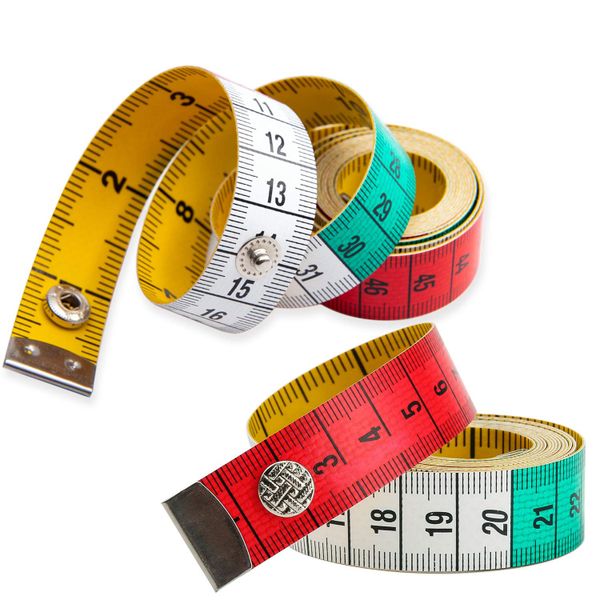 2 Piece Tape Measure, 60 Inch 150cm Soft Double Scale Ruler Measuring Tape