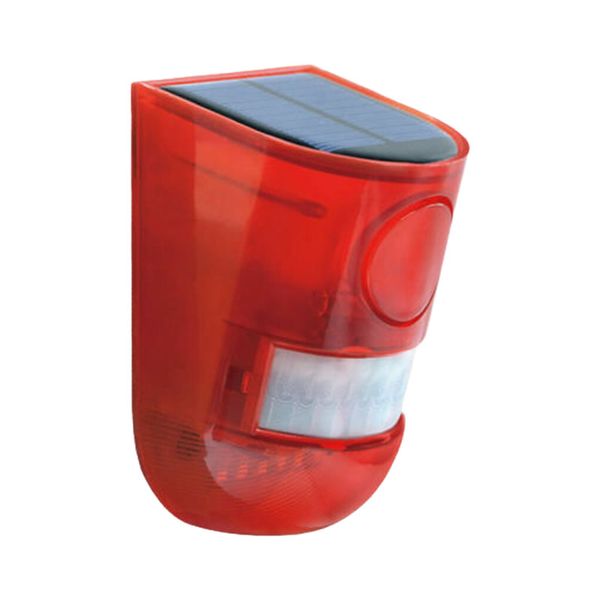 Outdoor Solar Powered LED Alarm Warning Security Flashing Light